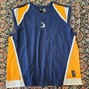 Shaq Dunkman Navy Orange White Tank Top Basketball Shirt XXL